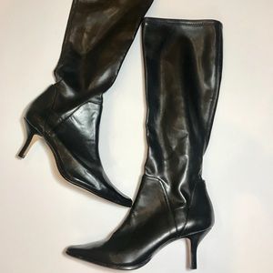 Donald J Pliner Black Leather Lena Pointed Boot 7M